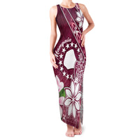 Personalised Cook Island Mangaia Gospel Day Family Matching Tank Maxi Dress and Hawaiian Shirt Floral Tribal Pattern
