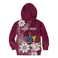 Personalised Cook Island Mangaia Gospel Day Kid Hoodie Floral Tribal Pattern