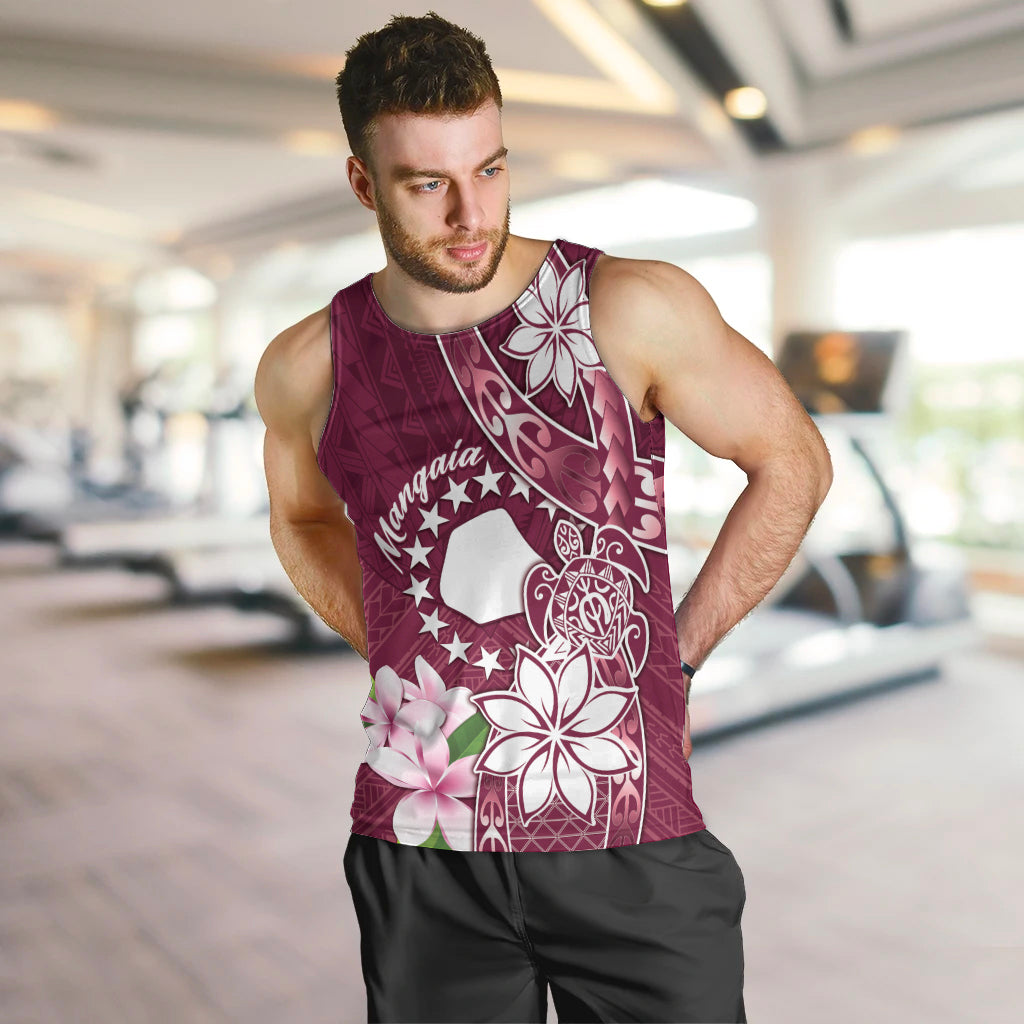 Personalised Cook Island Mangaia Gospel Day Men Tank Top Floral Tribal Pattern