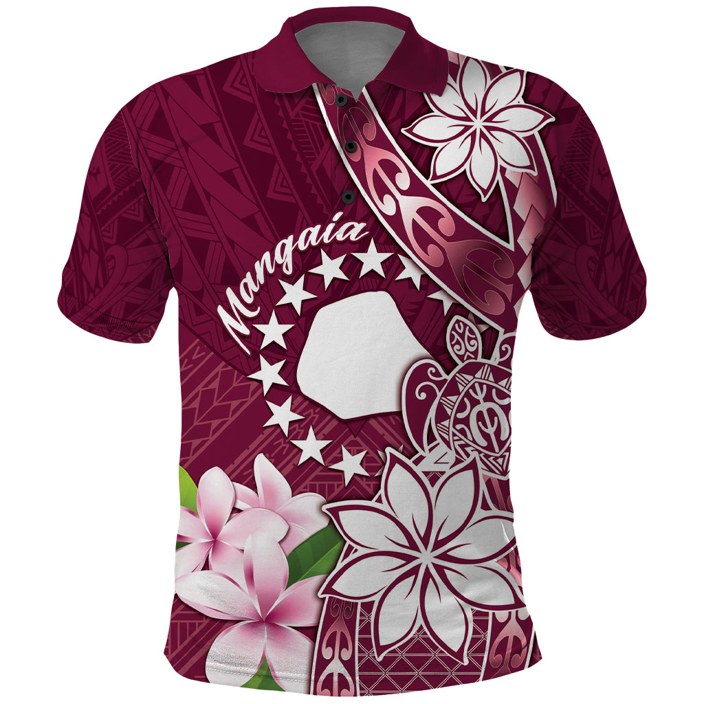 Personalised Cook Island Mangaia Gospel Day Polo Shirt Floral Tribal Pattern