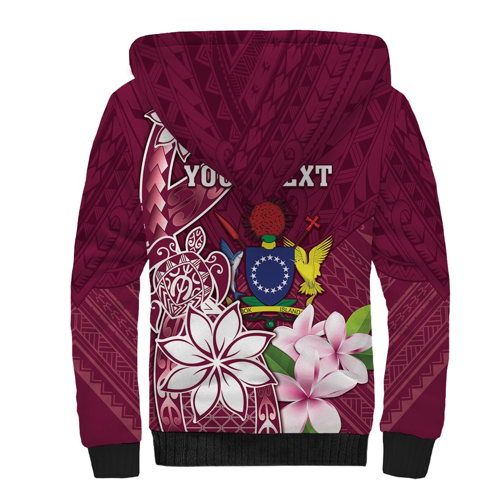 Personalised Cook Island Mangaia Gospel Day Sherpa Hoodie Floral Tribal Pattern LT05 - Polynesian Pride