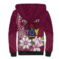 Personalised Cook Island Mangaia Gospel Day Sherpa Hoodie Floral Tribal Pattern LT05 - Polynesian Pride
