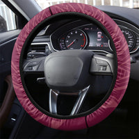 Cook Island Mangaia Gospel Day Steering Wheel Cover Floral Tribal Pattern