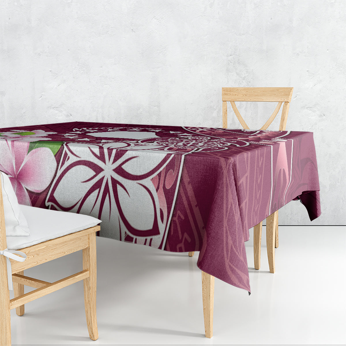 Cook Island Mangaia Gospel Day Tablecloth Floral Tribal Pattern LT05 - Polynesian Pride