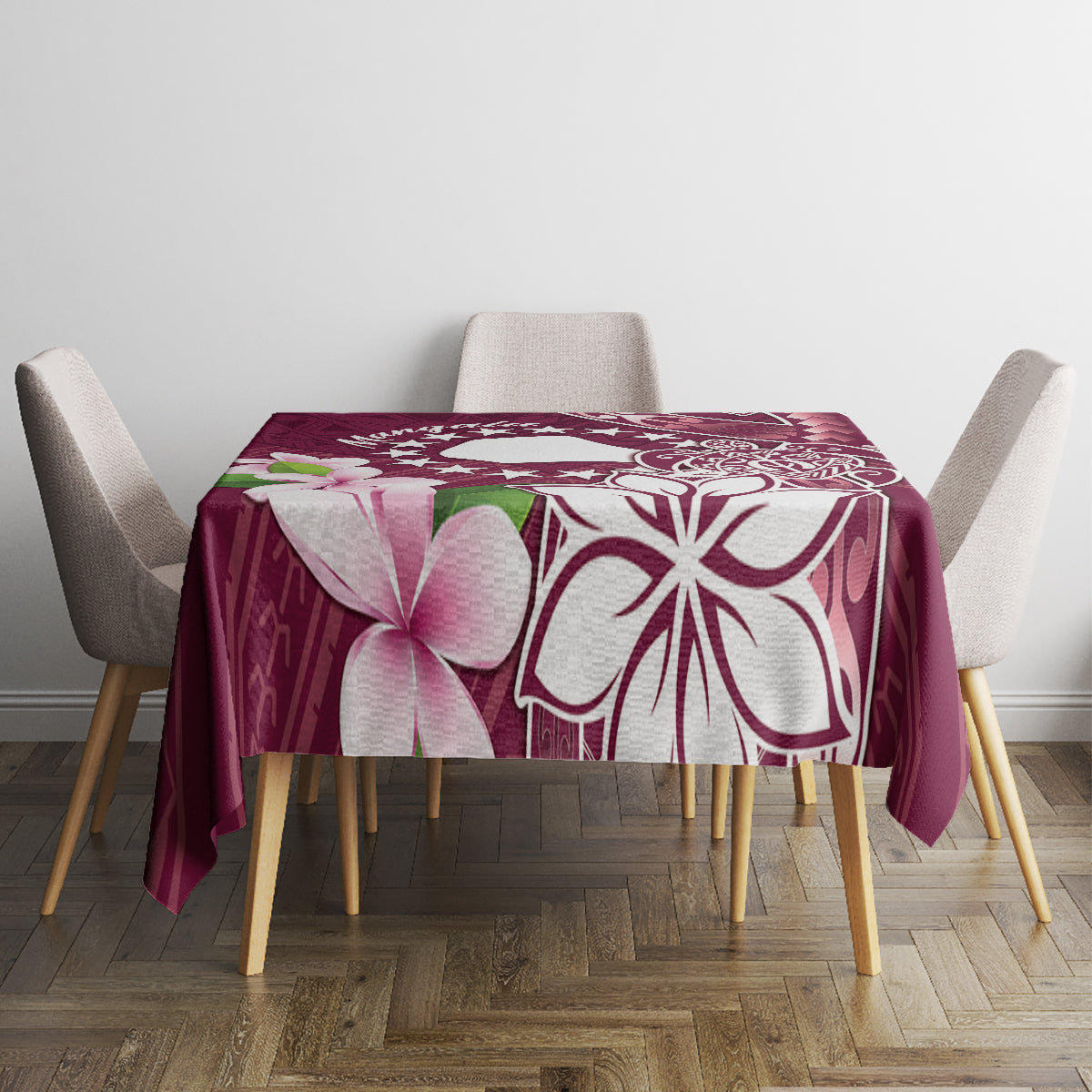 Cook Island Mangaia Gospel Day Tablecloth Floral Tribal Pattern LT05 - Polynesian Pride