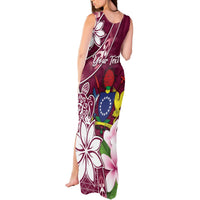 Personalised Cook Island Mangaia Gospel Day Tank Maxi Dress Floral Tribal Pattern LT05 - Polynesian Pride