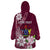 Personalised Cook Island Mangaia Gospel Day Wearable Blanket Hoodie Floral Tribal Pattern