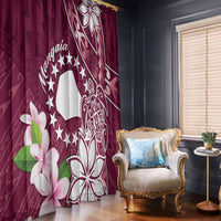Cook Island Mangaia Gospel Day Window Curtain Floral Tribal Pattern LT05 - Polynesian Pride