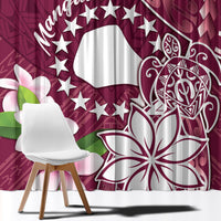 Cook Island Mangaia Gospel Day Window Curtain Floral Tribal Pattern LT05 - Polynesian Pride