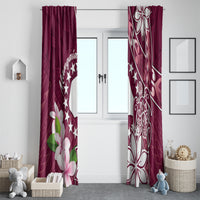 Cook Island Mangaia Gospel Day Window Curtain Floral Tribal Pattern LT05 - Polynesian Pride