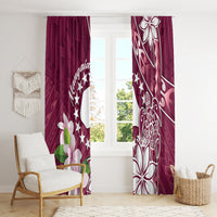 Cook Island Mangaia Gospel Day Window Curtain Floral Tribal Pattern LT05 - Polynesian Pride
