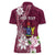 Personalised Cook Island Mangaia Gospel Day Women Polo Shirt Floral Tribal Pattern