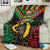 Vanuatu 44th Anniversary Independence Day Blanket Melanesian Warrior With Sand Drawing Pattern