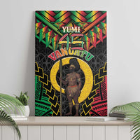 Vanuatu 45th Anniversary Independence Day Canvas Wall Art Melanesian Warrior With Sand Drawing Pattern LT05 - Polynesian Pride