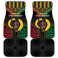 Vanuatu 45th Anniversary Independence Day Car Mats Melanesian Warrior With Sand Drawing Pattern LT05 - Polynesian Pride