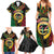 Vanuatu 44th Anniversary Independence Day Family Matching Summer Maxi Dress and Hawaiian Shirt Melanesian Warrior With Sand Drawing Pattern