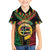 Vanuatu 45th Anniversary Independence Day Family Matching Tank Maxi Dress and Hawaiian Shirt Melanesian Warrior With Sand Drawing Pattern LT05