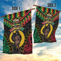 Vanuatu 45th Anniversary Independence Day Garden Flag Melanesian Warrior With Sand Drawing Pattern LT05 - Polynesian Pride