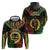 Vanuatu 44th Anniversary Independence Day Hoodie Melanesian Warrior With Sand Drawing Pattern