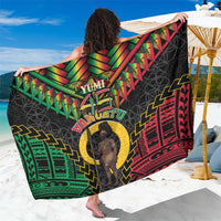 Vanuatu 45th Anniversary Independence Day Sarong Melanesian Warrior With Sand Drawing Pattern LT05