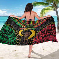 Vanuatu 45th Anniversary Independence Day Sarong Melanesian Warrior With Sand Drawing Pattern LT05