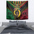 Vanuatu 44th Anniversary Independence Day Tapestry Melanesian Warrior With Sand Drawing Pattern