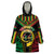 Vanuatu 44th Anniversary Independence Day Wearable Blanket Hoodie Melanesian Warrior With Sand Drawing Pattern