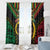 Vanuatu 44th Anniversary Independence Day Window Curtain Melanesian Warrior With Sand Drawing Pattern