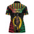 Vanuatu 44th Anniversary Independence Day Women Polo Shirt Melanesian Warrior With Sand Drawing Pattern