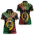 Vanuatu 44th Anniversary Independence Day Women Polo Shirt Melanesian Warrior With Sand Drawing Pattern