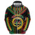 Vanuatu 44th Anniversary Independence Day Zip Hoodie Melanesian Warrior With Sand Drawing Pattern