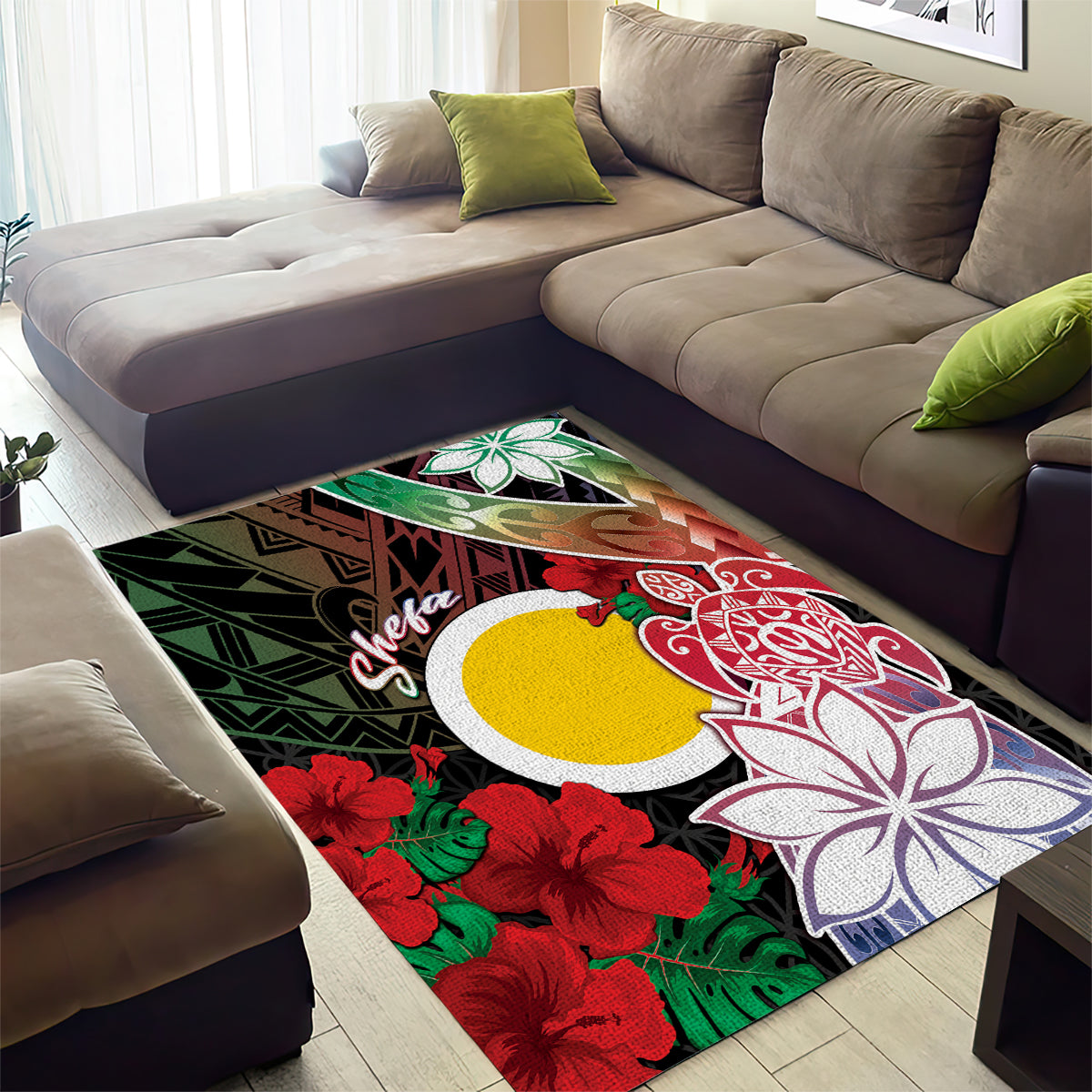 Vanuatu Shefa Day Area Rug Floral Pattern