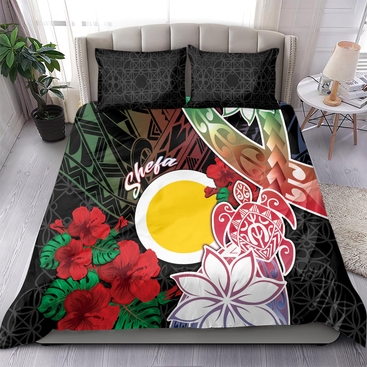 Vanuatu Shefa Day Bedding Set Floral Pattern
