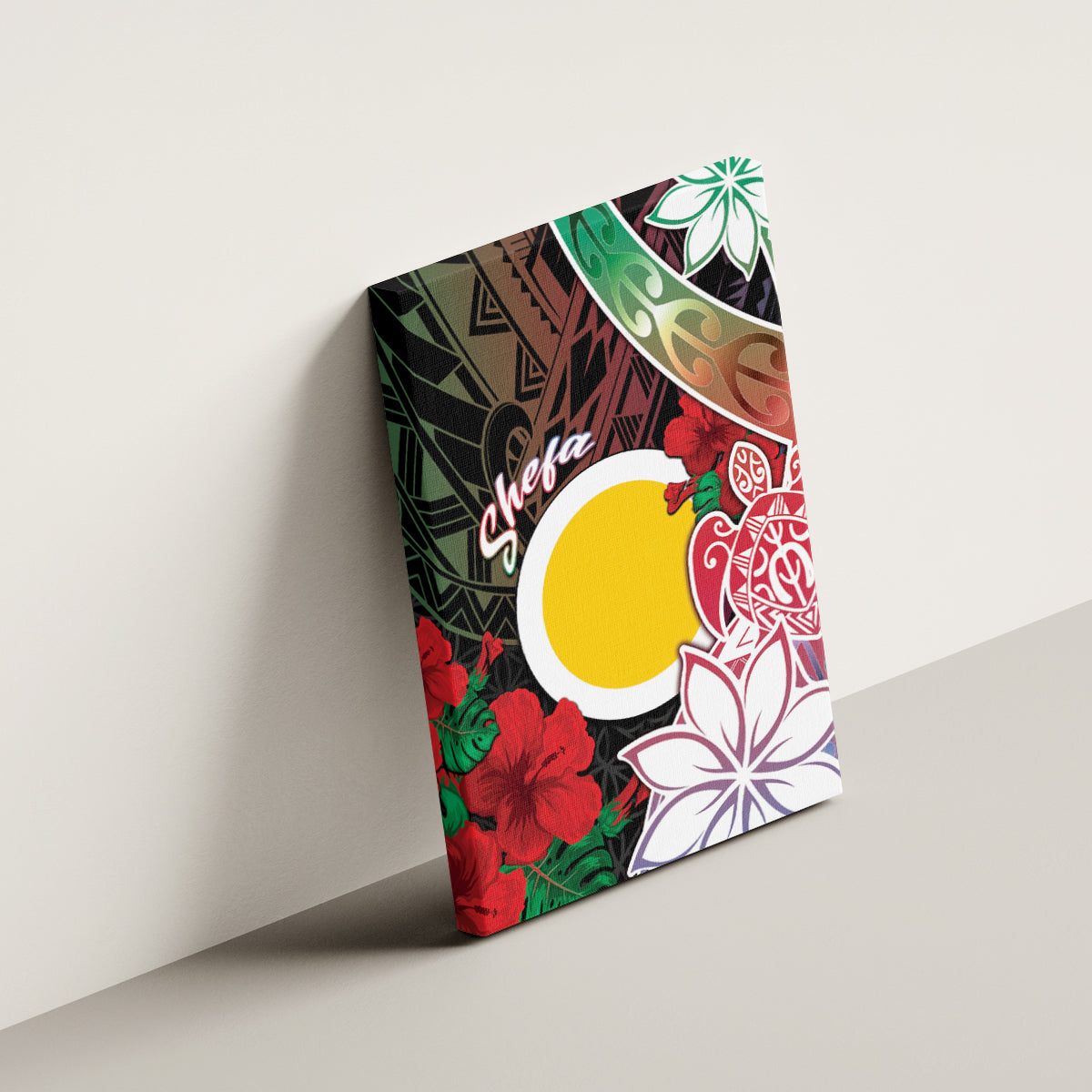 Vanuatu Shefa Day Canvas Wall Art Floral Pattern LT05 - Polynesian Pride