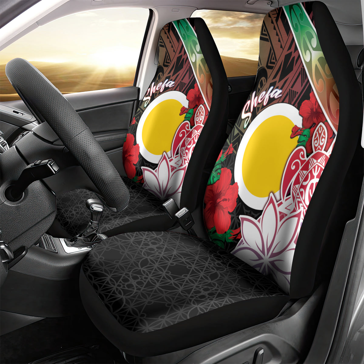Vanuatu Shefa Day Car Seat Cover Floral Pattern