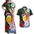 Personalised Vanuatu Shefa Day Couples Matching Off Shoulder Maxi Dress and Hawaiian Shirt Floral Pattern