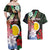 Personalised Vanuatu Shefa Day Couples Matching Off Shoulder Maxi Dress and Hawaiian Shirt Floral Pattern