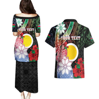Personalised Vanuatu Shefa Day Couples Matching Puletasi and Hawaiian Shirt Floral Pattern LT05 - Polynesian Pride