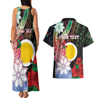 Personalised Vanuatu Shefa Day Couples Matching Tank Maxi Dress and Hawaiian Shirt Floral Pattern LT05 - Polynesian Pride