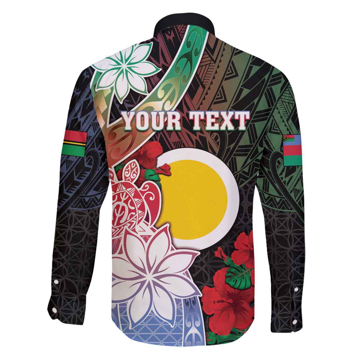 Personalised Vanuatu Shefa Day Family Matching Off Shoulder Maxi Dress and Hawaiian Shirt Floral Pattern LT05 - Polynesian Pride