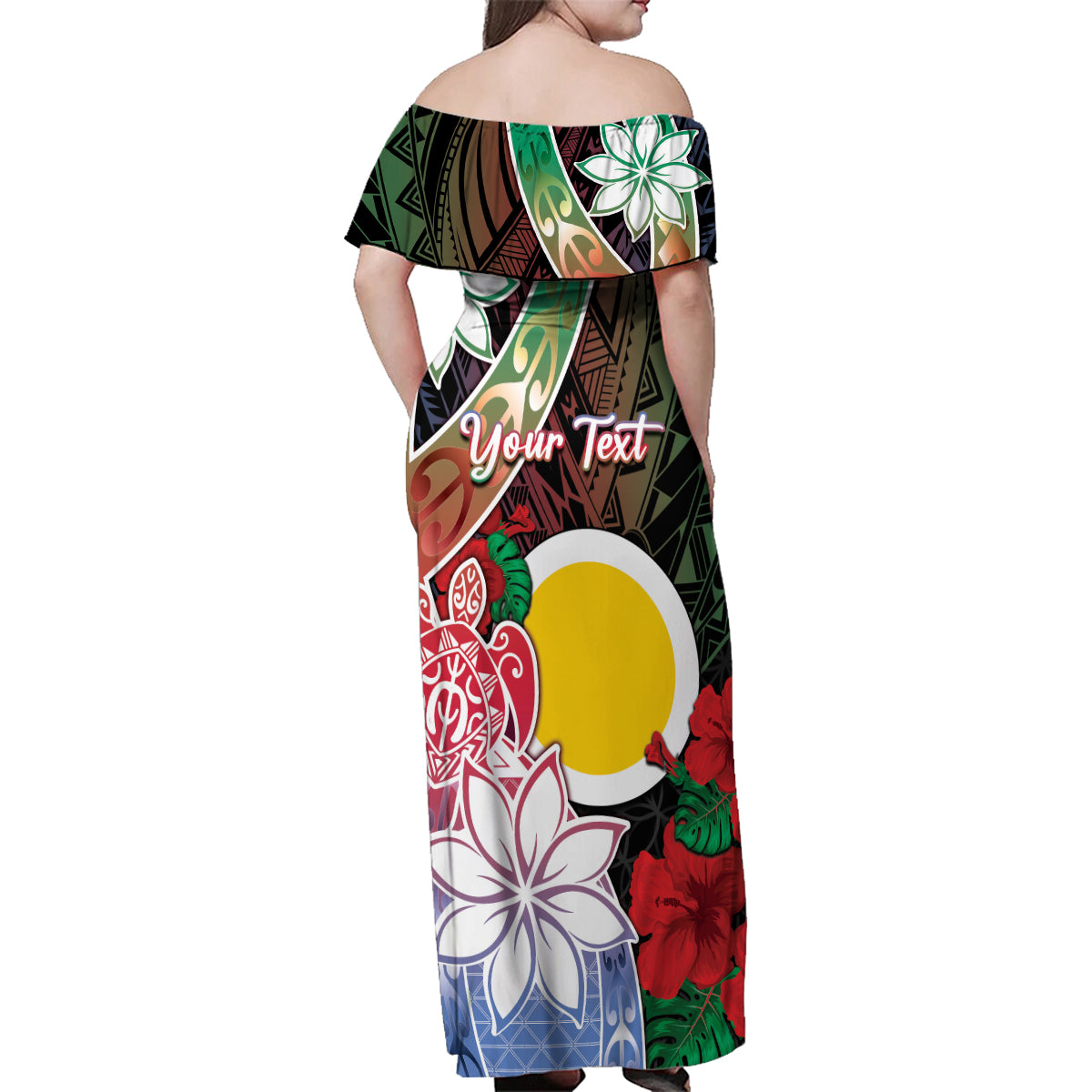 Personalised Vanuatu Shefa Day Family Matching Off Shoulder Maxi Dress and Hawaiian Shirt Floral Pattern LT05 - Polynesian Pride