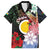 Personalised Vanuatu Shefa Day Family Matching Short Sleeve Bodycon Dress and Hawaiian Shirt Floral Pattern