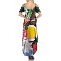 Personalised Vanuatu Shefa Day Family Matching Summer Maxi Dress and Hawaiian Shirt Floral Pattern LT05 - Polynesian Pride