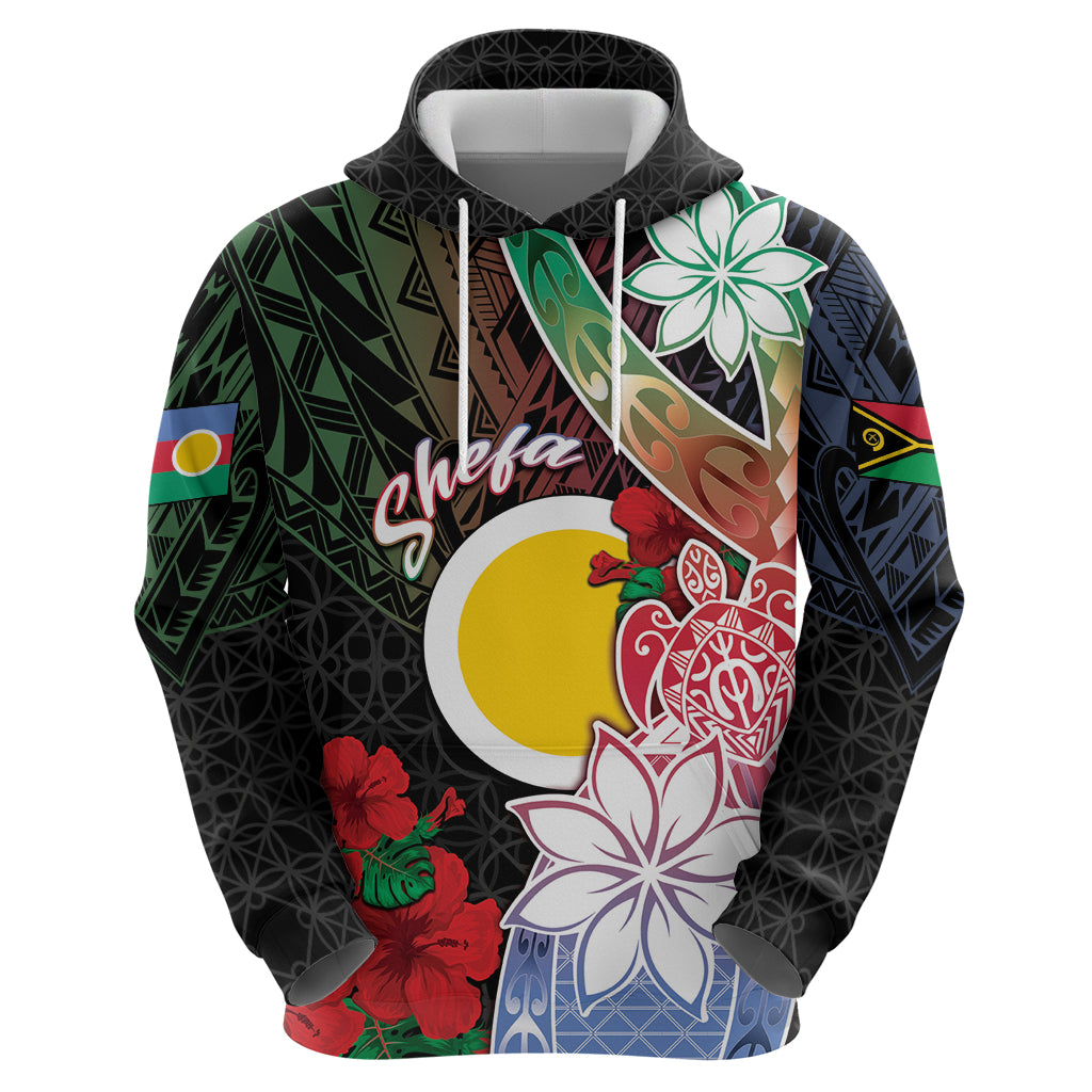 Personalised Vanuatu Shefa Day Hoodie Floral Pattern