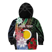 Personalised Vanuatu Shefa Day Kid Hoodie Floral Pattern