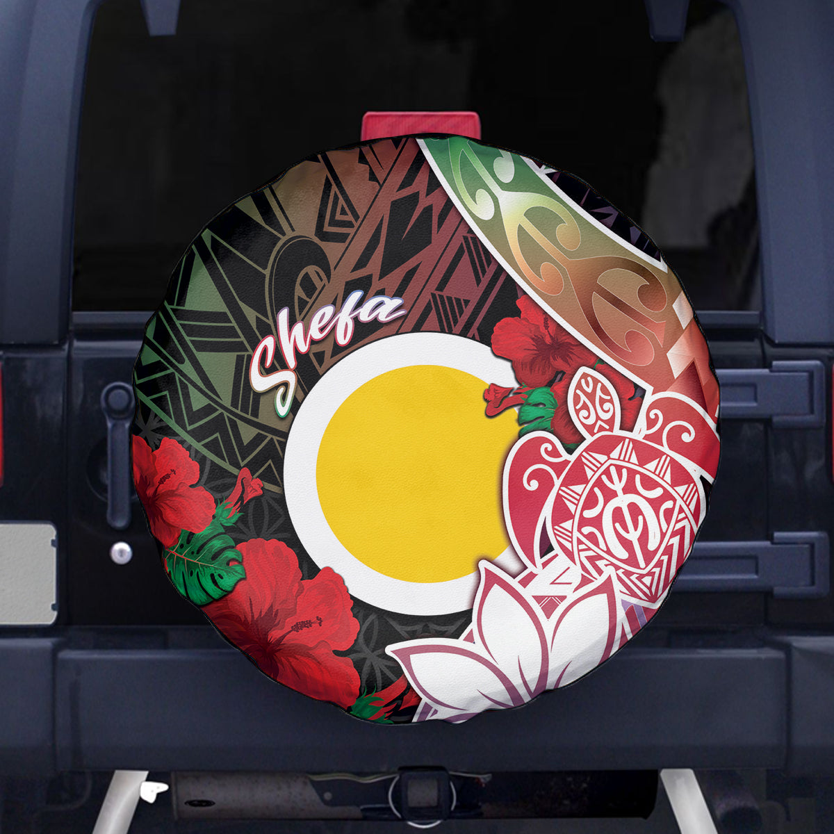 Vanuatu Shefa Day Spare Tire Cover Floral Pattern LT05 - Polynesian Pride