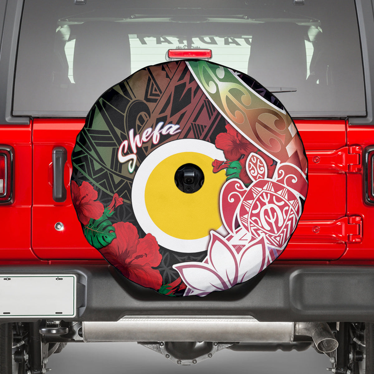 Vanuatu Shefa Day Spare Tire Cover Floral Pattern LT05 - Polynesian Pride