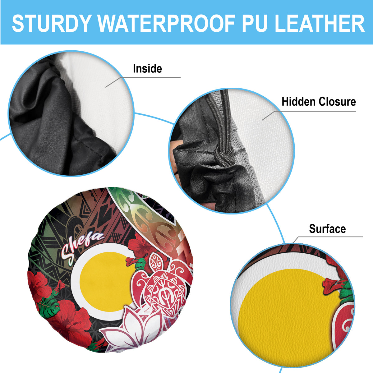 Vanuatu Shefa Day Spare Tire Cover Floral Pattern LT05 - Polynesian Pride