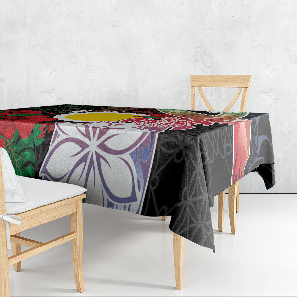 Vanuatu Shefa Day Tablecloth Floral Pattern LT05 - Polynesian Pride