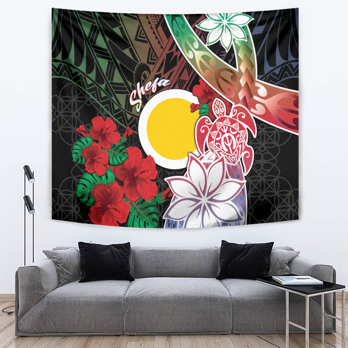 Vanuatu Shefa Day Tapestry Floral Pattern